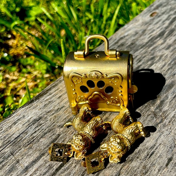 Handmade puppy earrings with carrying case. New original design by seller. - Picture 2 of 2